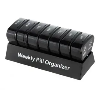 קופסת גלולות 7 יום שבועי לוח קופסא לאחסון תרופות תיבות 21 רשת עיצוב ארגונית הגלולה יומית כפתור עגילים טבעת