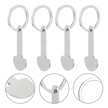 4Pcs טרולי אסימונים מחזיק מפתחות מיני עגלת קניות אסימונים תליון אסימונים מפתח אבזם טרולי אסימונים מפתח טבעת
