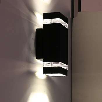 LED אור הקיר חיצוני אטימות Ip65 Led אלומיניום חיצוני עד למטה אורות קיר מודרני בסגנון נורדי מקורה מנורות קיר