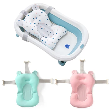 בייבי אמבט מושב תמיכה מחצלת מתקפלת לתינוק אמבטיה Pad & הכיסא הרך הנולד אמבטיה כרית התינוק אנטי להחליק רכות נוחות הגוף כרית